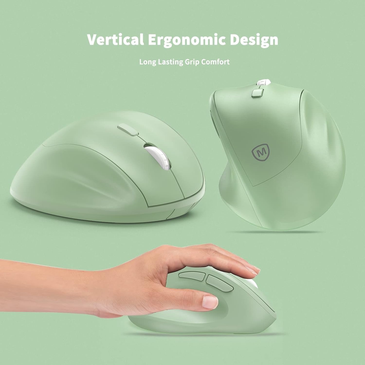Ergonomic Wireless Mouse with USB Receiver for PC Computer, Laptop - Image 5
