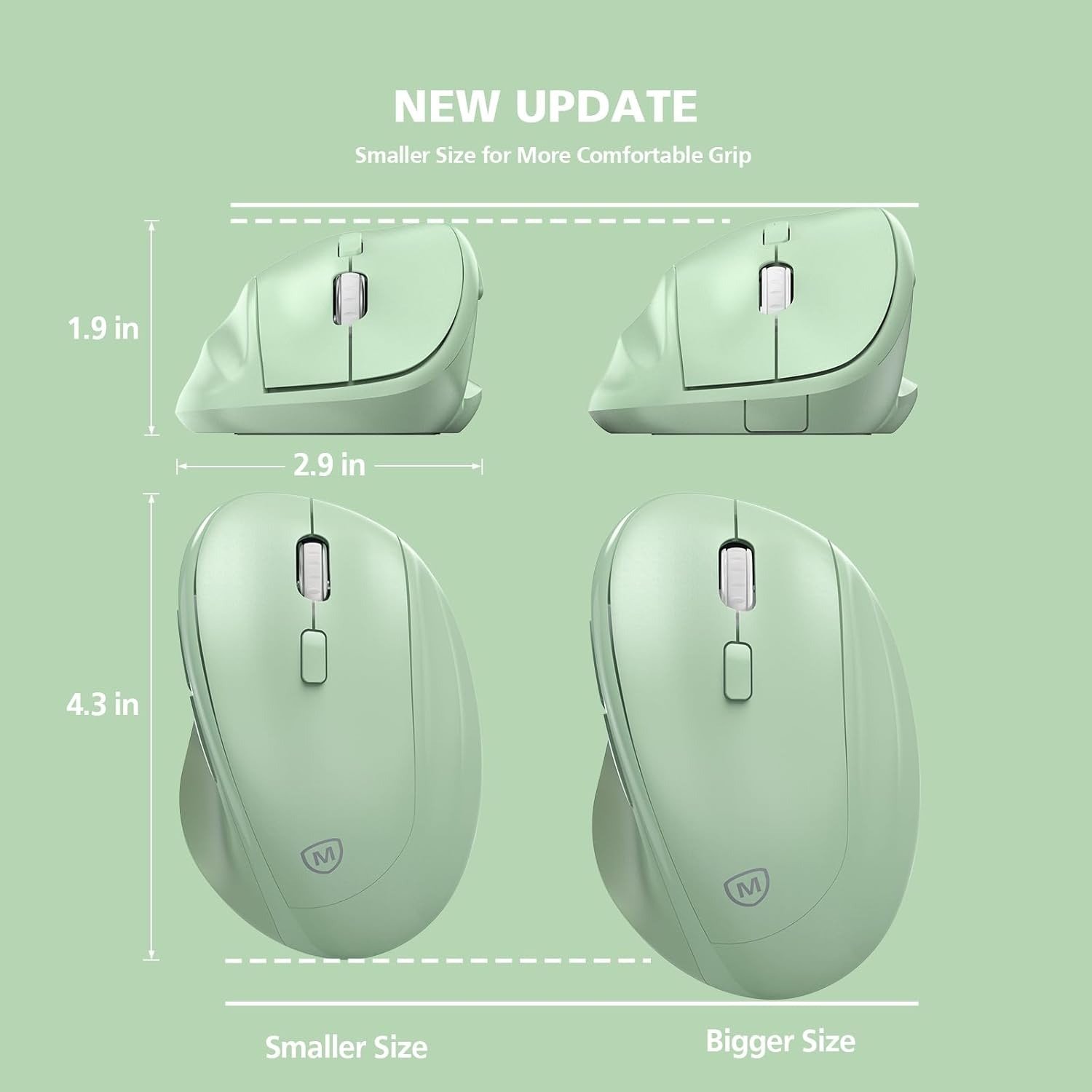 Ergonomic Wireless Mouse with USB Receiver for PC Computer, Laptop - Image 6