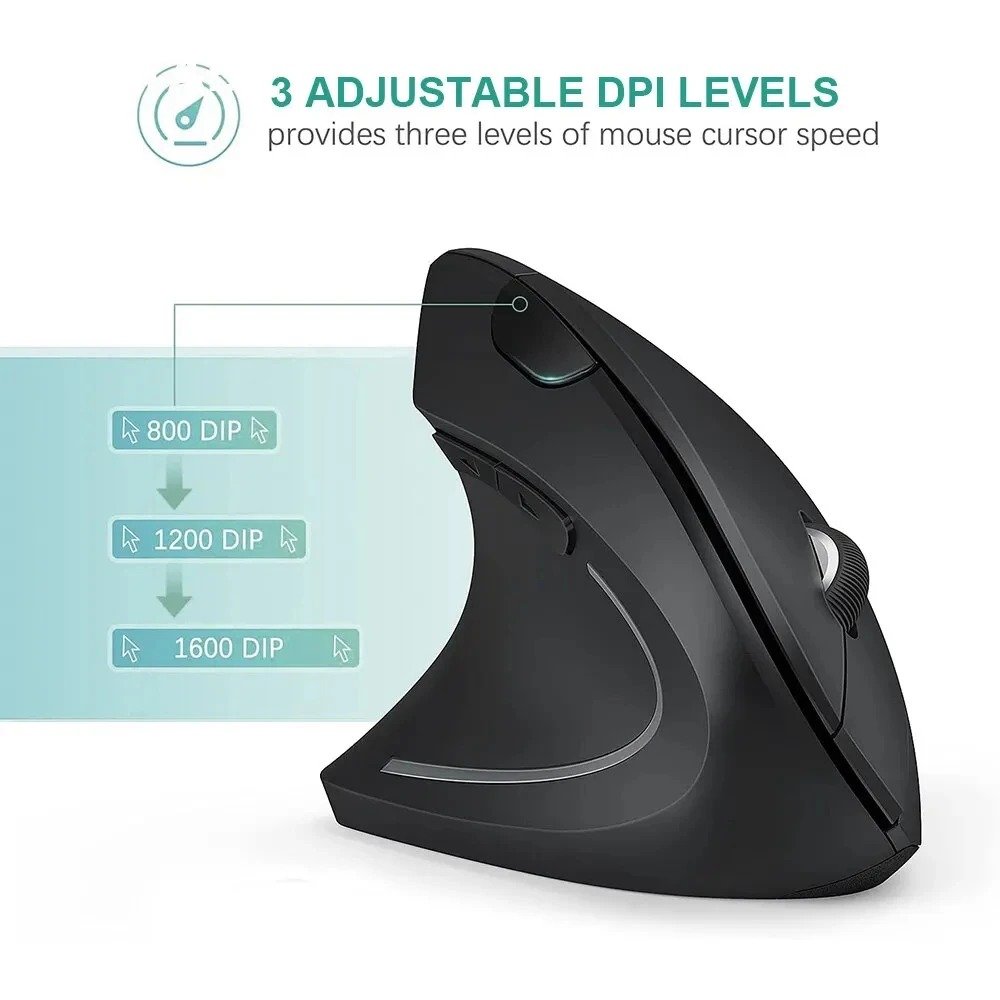 Vertical Mouse Ergonomic 2.4GHz Wireless Optical Mice - Image 2