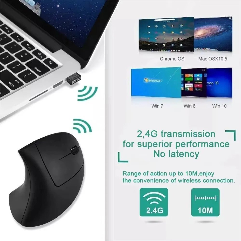 Vertical Mouse Ergonomic 2.4GHz Wireless Optical Mice - Image 4