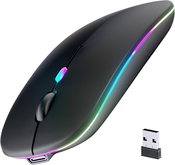 Wireless Bluetooth Mouse, Rechargeable, Ultra-thin Design